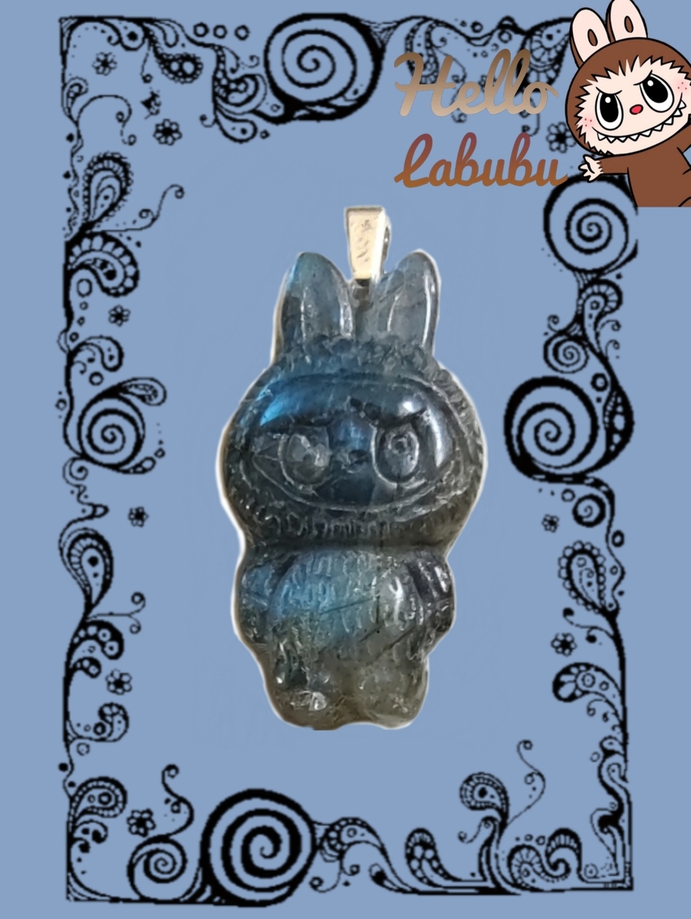 Labubu Labradorite Pendant